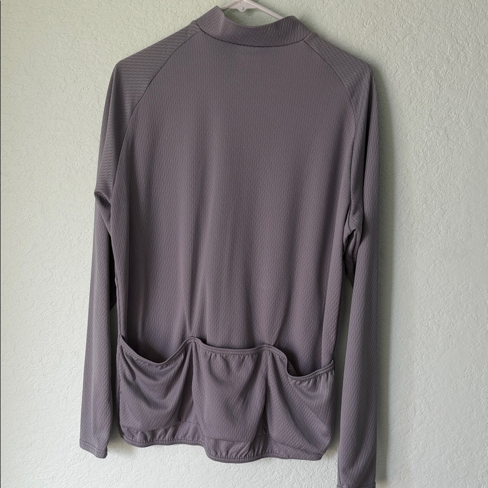 PerformanceBike Light Gray Quarter-Zip Athletic Pullover - Picture 5 of 6
